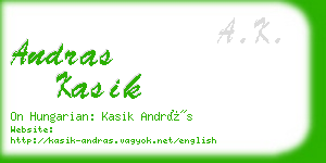 andras kasik business card